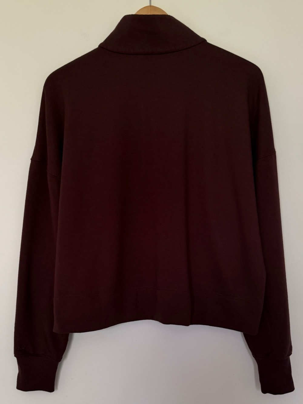 DSG Quarter-Zip Pullover Sweatshirt in Deep Brown - Picture 4 of 5